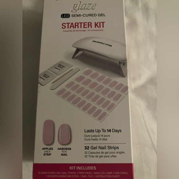 Dashing Diva Glaze Starter Nail Art Kit + Mini LED Lamp in Lovely Pink - 32pc - Picture 11 of 11